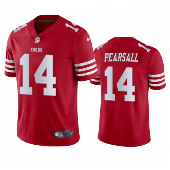 Men's San Francisco 49ers #14 Ricky Pearsall Red 2024 Draft Vapor Untouchable Limited Football Stitched Jersey - Ujersey