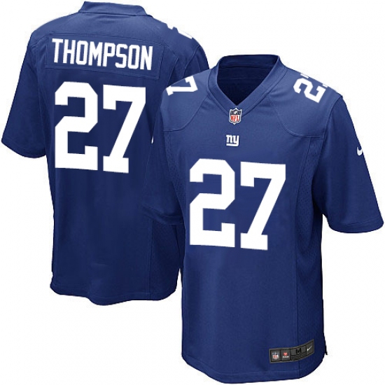 Men's Nike New York Giants #27 Darian Thompson Game Royal Blue Team Color NFL Jersey - Ujersey