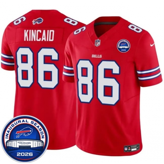 Men's Buffalo Bills #86 Dalton Kincaid Red F.U.S.E. 2026 Inaugural Season at Highmark Stadium Football Stitched Jersey - Ujersey