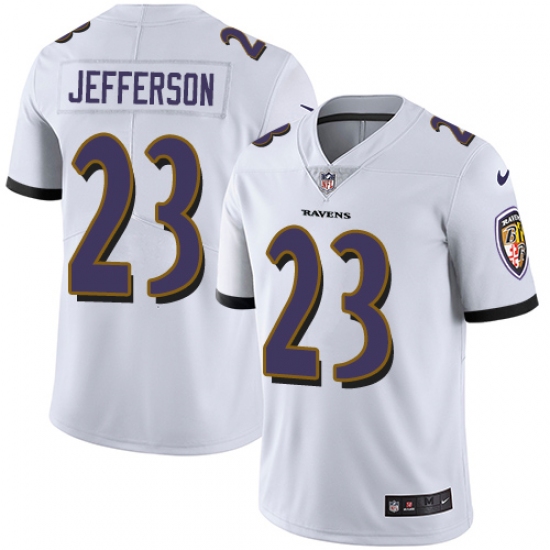 Men's Nike Baltimore Ravens #23 Tony Jefferson White Vapor Untouchable Limited Player NFL Jersey - Ujersey