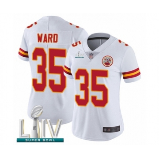 Women's Kansas City Chiefs #35 Charvarius Ward White Vapor Untouchable Limited Player Super Bowl LIV Bound Football Jersey - Ujersey