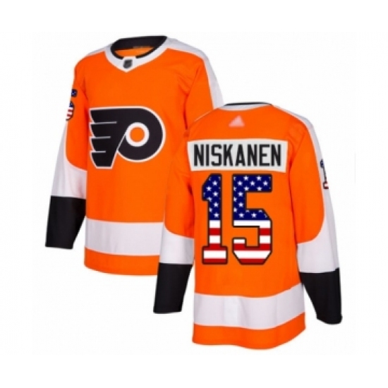 Youth Philadelphia Flyers #15 Matt Niskanen Authentic Orange USA Flag Fashion Hockey Jersey - Ujersey