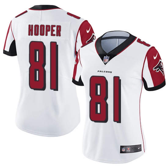 Women's Nike Atlanta Falcons #81 Austin Hooper White Vapor Untouchable Limited Player NFL Jersey - Ujersey