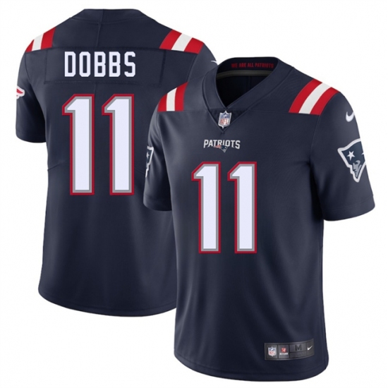 Men's New England Patriots #11 Joshua Dobbs Navy 2025 Vapor Limited Football Stitched Jersey - Ujersey