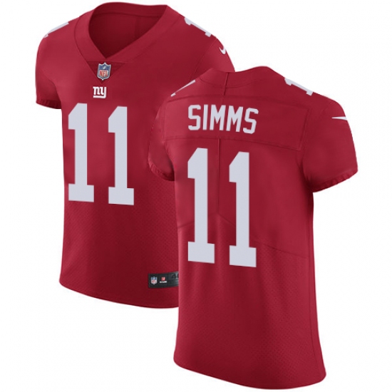 Men's Nike New York Giants #11 Phil Simms Red Alternate Vapor Untouchable Elite Player NFL Jersey - Ujersey