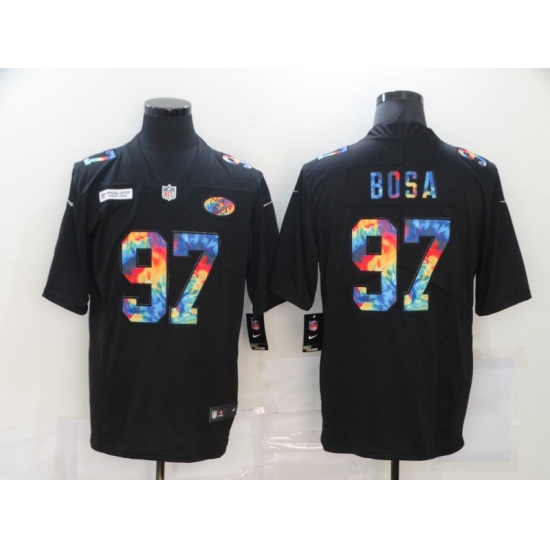Men's San Francisco 49ers #97 Nick Bosa Rainbow Version Nike Limited Jersey - Ujersey