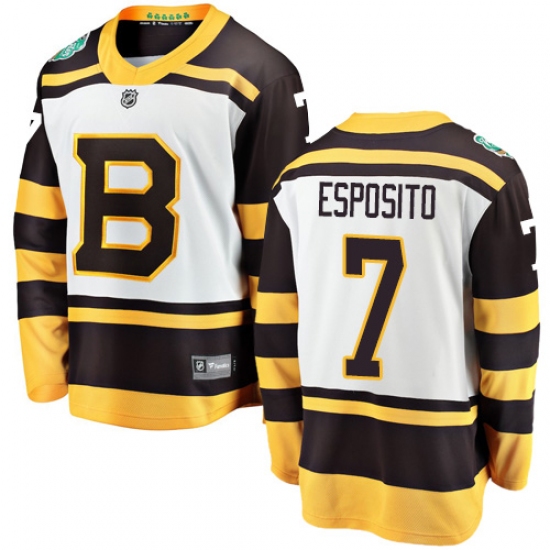 Men's Boston Bruins #7 Phil Esposito White 2019 Winter Classic Fanatics Branded Breakaway NHL Jersey - Ujersey