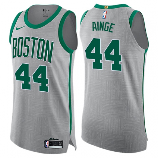 Men's Nike Boston Celtics #44 Danny Ainge Authentic Gray NBA Jersey - City Edition - Ujersey