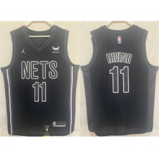 Men's Brooklyn Nets #11 Kyrie Irving Black Stitched Basketball Jersey - Ujersey