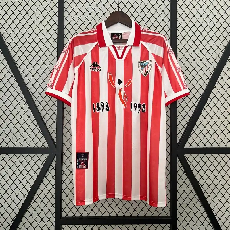 Athletic Club de Bilbao Retro Soccer Jersey Home Custom Shirt 1997/98 - ujerseystore