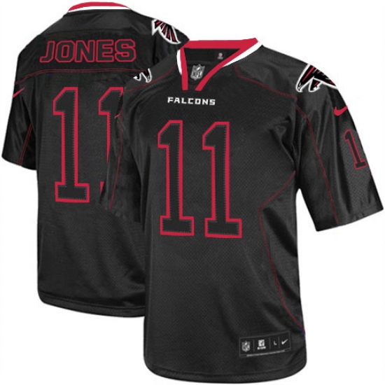 Men's Nike Atlanta Falcons #11 Julio Jones Elite Lights Out Black NFL Jersey