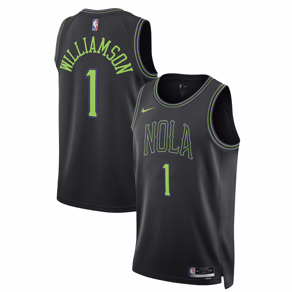 Unisex New Orleans Pelicans Zion Williamson Nike Black 2025/26 Swingman Jersey - City Edition