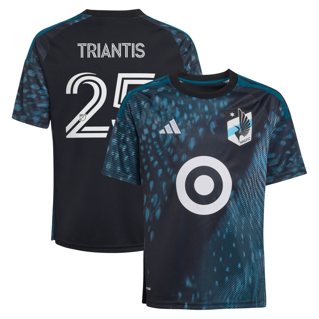 Youth Minnesota United FC Nectarios Triantis adidas Black 2026 The Decade Kit Replica Jersey - Ujersey