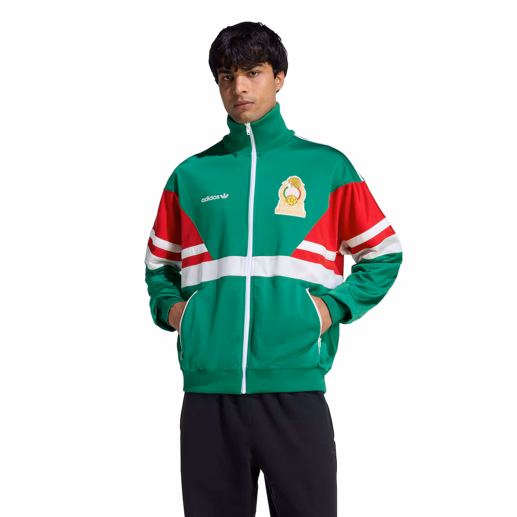 Men's Mexico National Team adidas Green 1986 Bringback Full-Zip Track Top - ujerseystore
