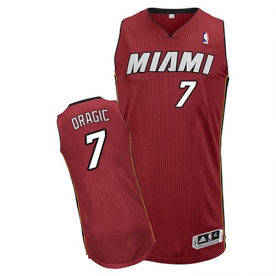 Men's Adidas Miami Heat #7 Goran Dragic Authentic Red Alternate NBA Jersey - Ujersey
