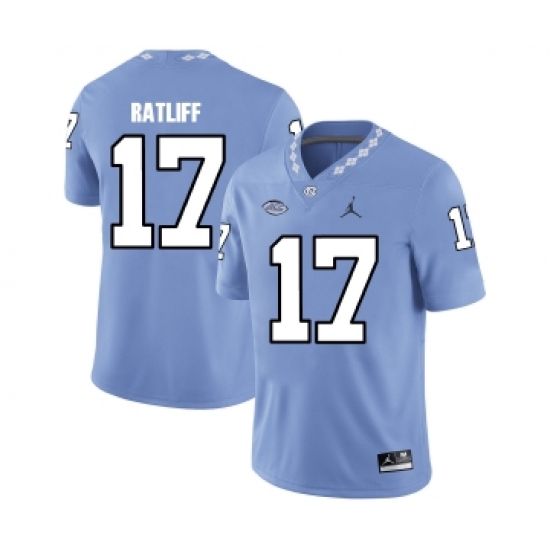 North Carolina Tar Heels 17 Anthony Ratliff Blue College Football Jersey - Ujersey