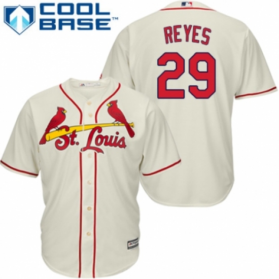 Men's Majestic St. Louis Cardinals #29 lex Reyes Replica Cream Alternate Cool Base MLB Jersey - Ujersey