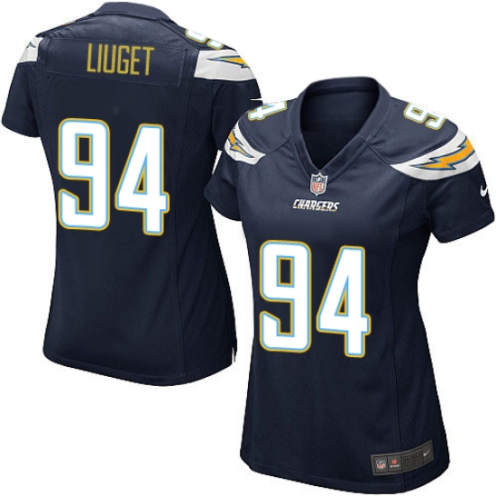 Women's Nike Los Angeles Chargers #94 Corey Liuget Game Navy Blue Team Color NFL Jersey - Ujersey