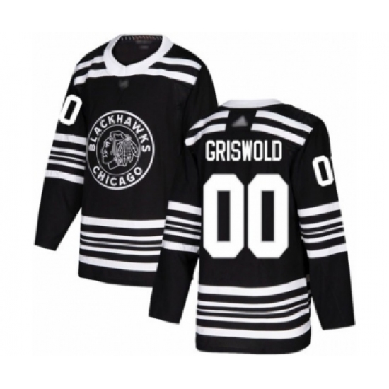 Youth Chicago Blackhawks #00 Clark Griswold Authentic Black Alternate Hockey Jersey - Ujersey