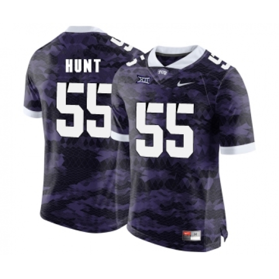 TCU Horned Frogs 55 Joey Hunt Purple College Football Limited Jersey - Ujersey