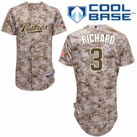 Men's Majestic San Diego Padres #3 Clayton Richard Replica Camo Alternate 2 Cool Base MLB Jersey - Ujersey