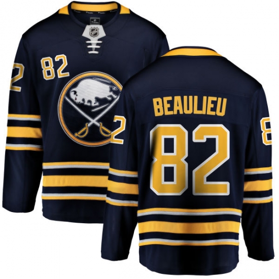 Youth Buffalo Sabres #82 Nathan Beaulieu Fanatics Branded Navy Blue Home Breakaway NHL Jersey - Ujersey