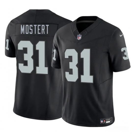 Men's Las Vegas Raiders #31 Raheem Mostert Black 2025 F.U.S.E. Vapor Football Stitched Jersey - Ujersey