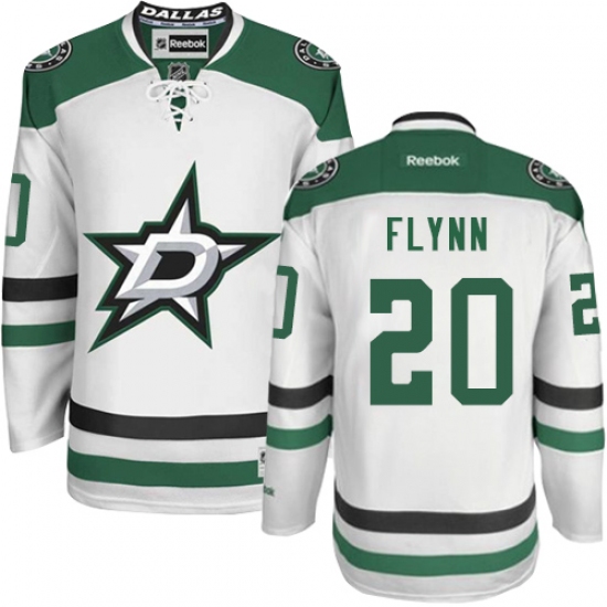Women's Reebok Dallas Stars #20 Brian Flynn Authentic White Away NHL Jersey - Ujersey