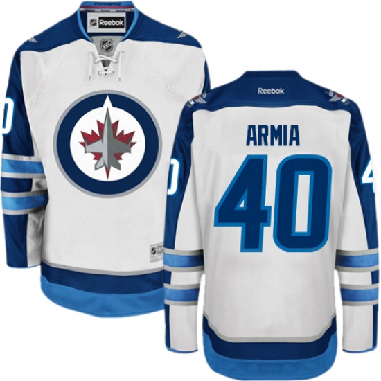 Men's Reebok Winnipeg Jets #40 Joel Armia Authentic White Away NHL Jersey - Ujersey