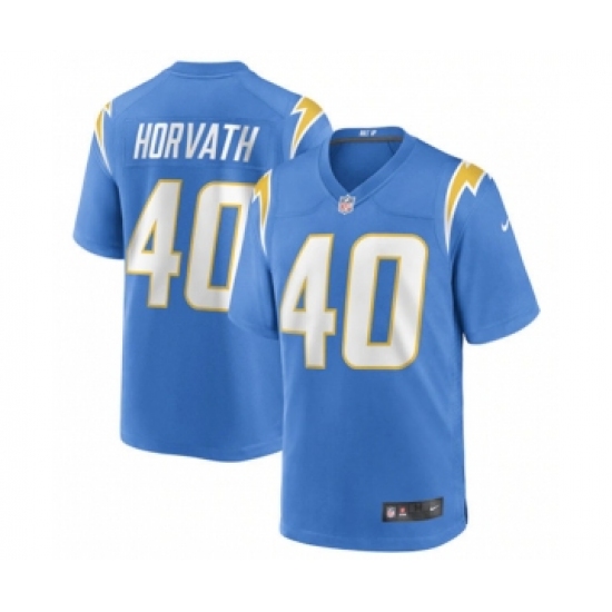 Men's Los Angeles Chargers #40 Zander Horvath 2022 Blue Stitched Football Game Jersey - Ujersey
