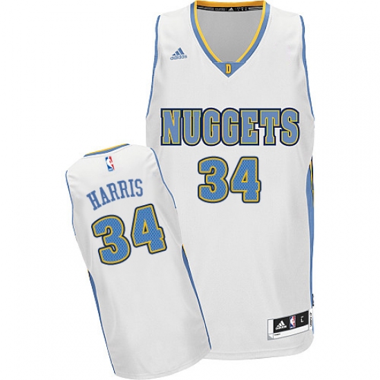 Youth Adidas Denver Nuggets #34 Devin Harris Swingman White Home NBA Jersey - Ujersey