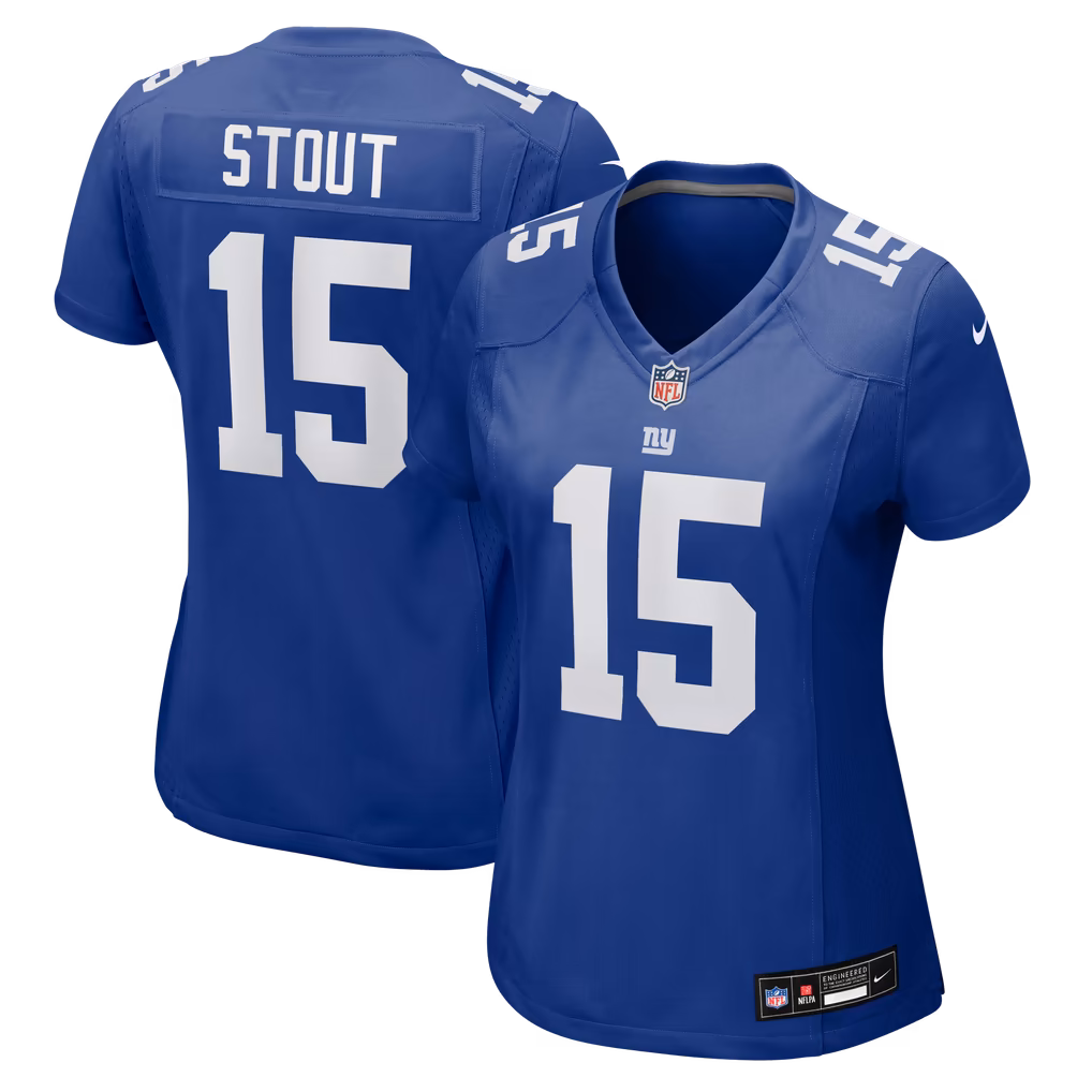 Women's New York Giants Jordan Stout Nike Royal Team Game Jersey - ujerseystore