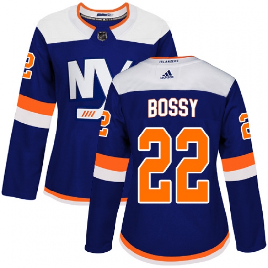 Women's Adidas New York Islanders #22 Mike Bossy Premier Blue Alternate NHL Jersey - Ujersey