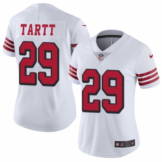 Women's Nike San Francisco 49ers #29 Jaquiski Tartt Limited White Rush Vapor Untouchable NFL Jersey - Ujersey