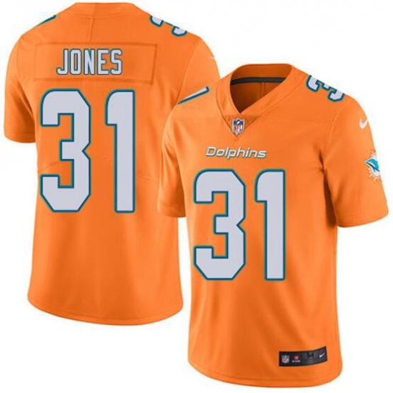 Men's Miami Dolphins #31 Byron Jones Orange 2020 Vapor Untouchable Limited Stitched Jersey - Ujersey