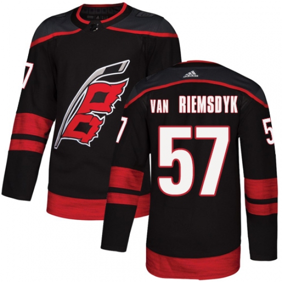 Youth Adidas Carolina Hurricanes #57 Trevor Van Riemsdyk Premier Black Alternate NHL Jersey - Ujersey