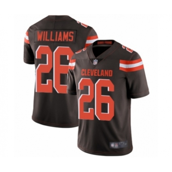 Youth Cleveland Browns #26 Greedy Williams Brown Team Color Vapor Untouchable Limited Player Football Jersey - Ujersey