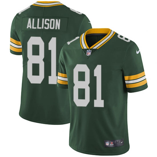 Youth Nike Green Bay Packers #81 Geronimo Allison Green Team Color Vapor Untouchable Limited Player NFL Jersey - Ujersey