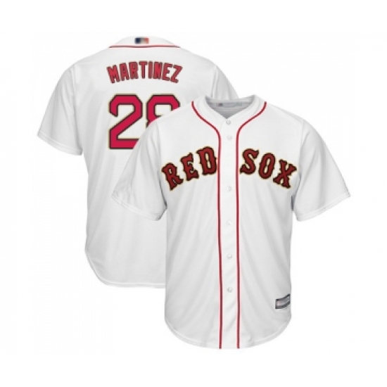 Youth Boston Red Sox #28 J. D. Martinez Authentic White 2019 Gold Program Cool Base Baseball Jersey - Ujersey