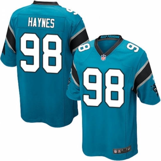 Men's Nike Carolina Panthers #98 Marquis Haynes Game Blue Alternate NFL Jersey - Ujersey