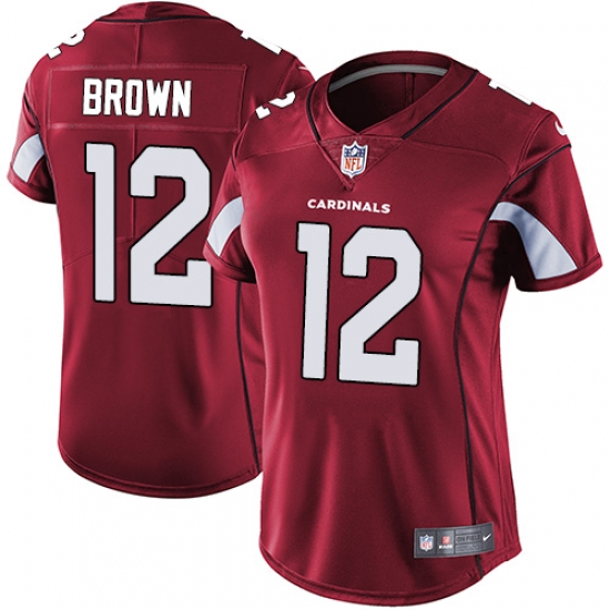 Women's Nike Arizona Cardinals #12 John Brown Red Team Color Vapor Untouchable Limited Player NFL Jersey - Ujersey