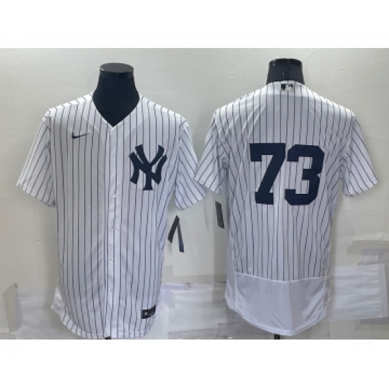 Men's New York Yankees #73 Antoan Richardson White No Name Stitched MLB Flex Base Nike Jersey - Ujersey