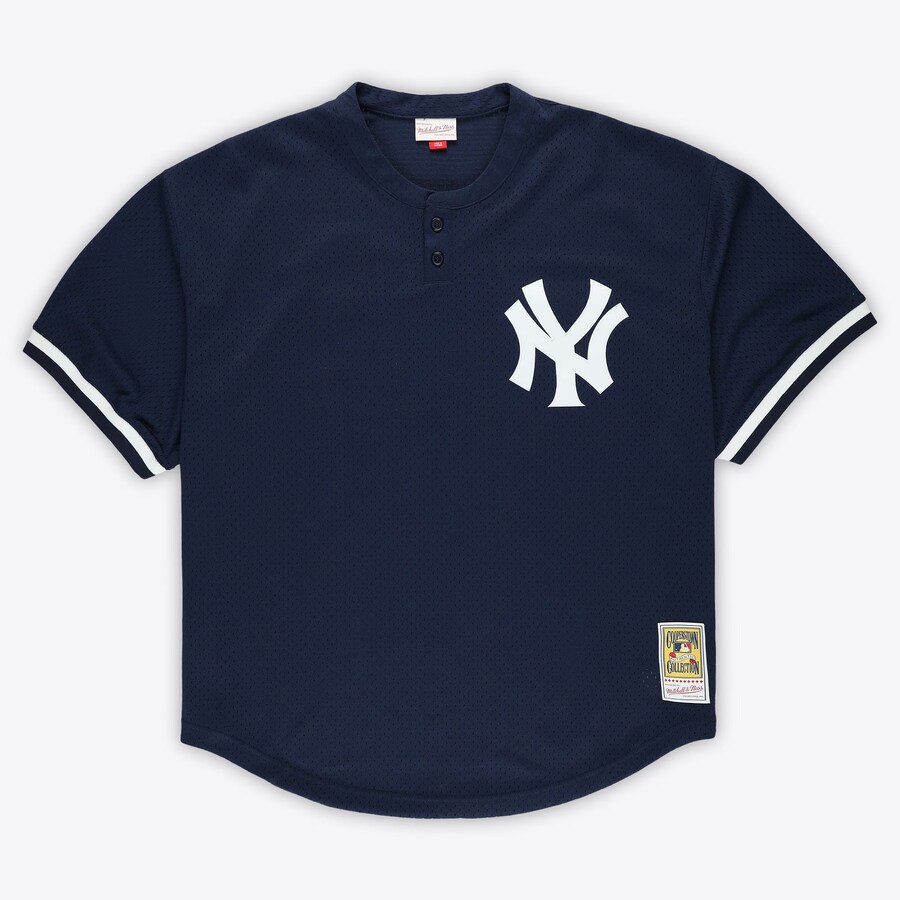Men's New York Yankees Mariano Rivera Mitchell & Ness Navy Cooperstown Collection Batting Practice Jersey - Ujersey NHL