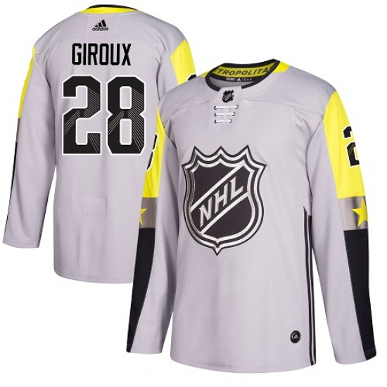 Men's Adidas Philadelphia Flyers #28 Claude Giroux Authentic Gray 2018 All-Star Metro Division NHL Jersey - Ujersey