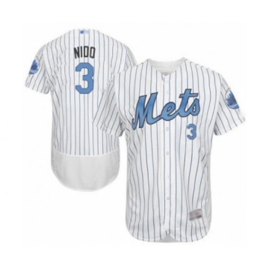 Men's New York Mets #3 Tomas Nido Authentic White 2016 Father's Day Fashion Flex Base Baseball Player Jersey - Ujersey