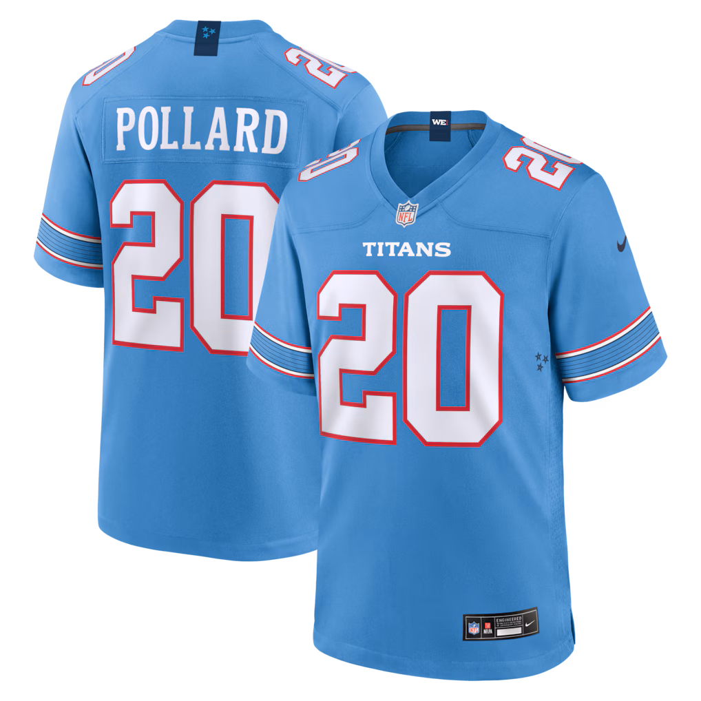 Men's Tennessee Titans Tony Pollard Nike Light Blue Game Jersey - Vujersey Los Angeles Rams