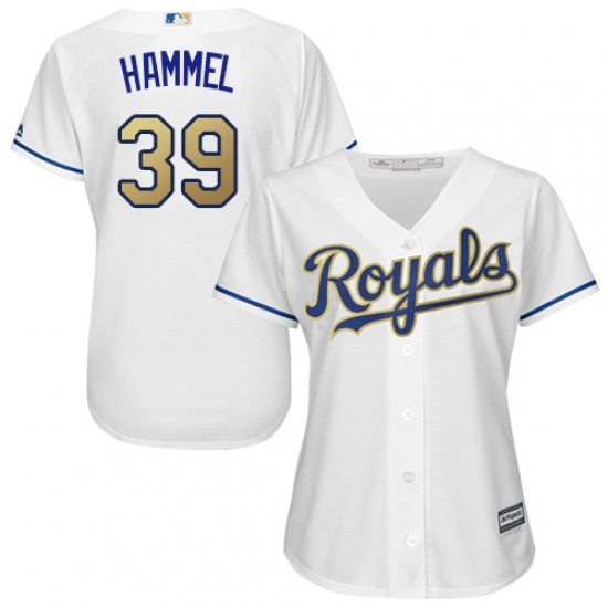 Women's Majestic Kansas City Royals #39 Jason Hammel Authentic White Home Cool Base MLB Jersey - Ujersey