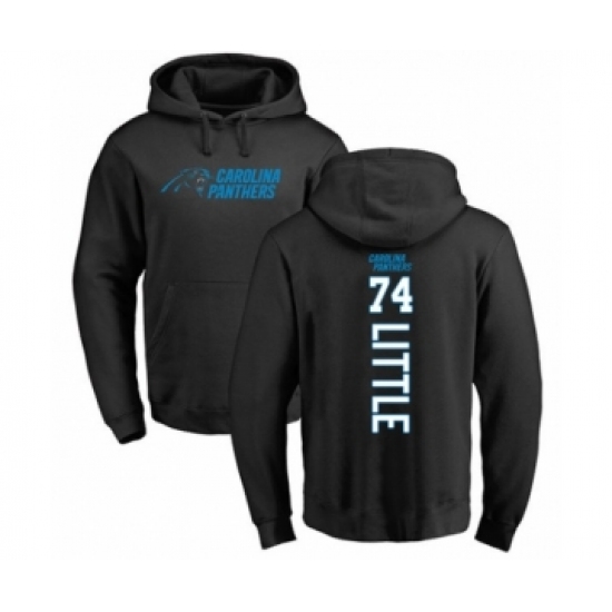 Football Carolina Panthers #74 Greg Little Black Backer Pullover Hoodie - Ujersey