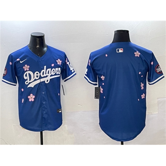 Men's Los Angeles Dodgers Blank Royal 2025 Tokyo Series Limited Stitched Baseball Jersey - Ujersey