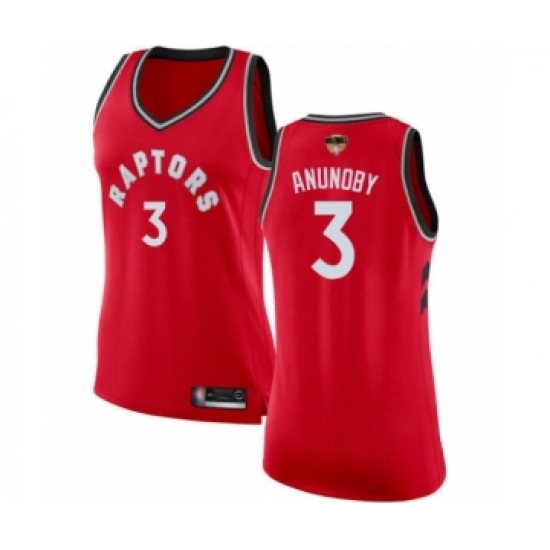 Women's Toronto Raptors #3 OG Anunoby Swingman Red 2019 Basketball Finals Bound Jersey - Icon Edition - Ujersey